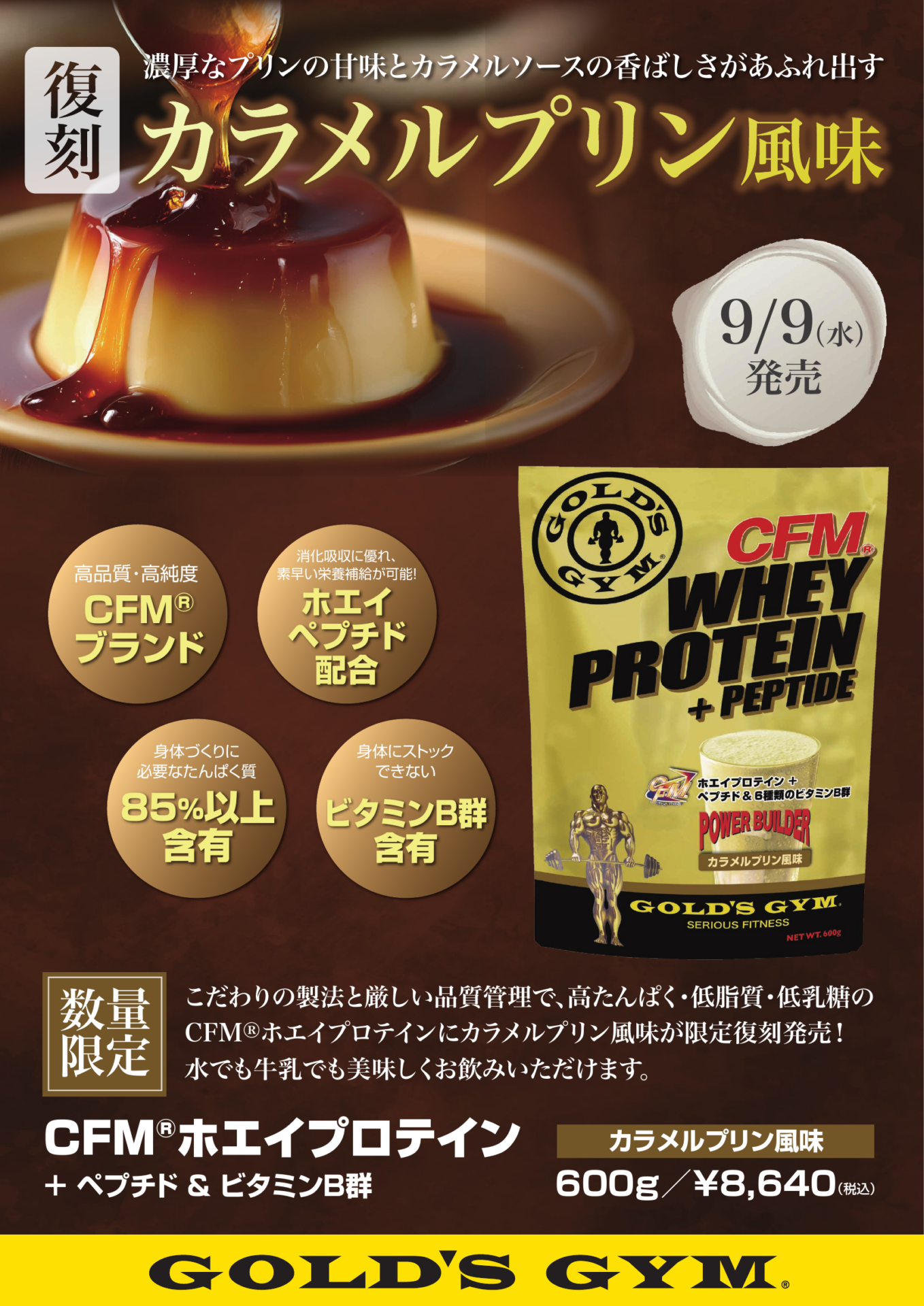カラメルプリン風味 限定復刻発売 | ゴールドジム 公式サイト ( GOLD'S